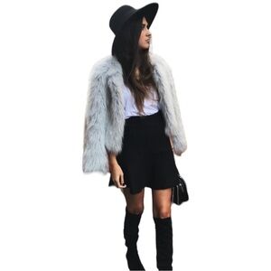 Ming Wang Soft Knit Pull On Black A-line Skirt PL